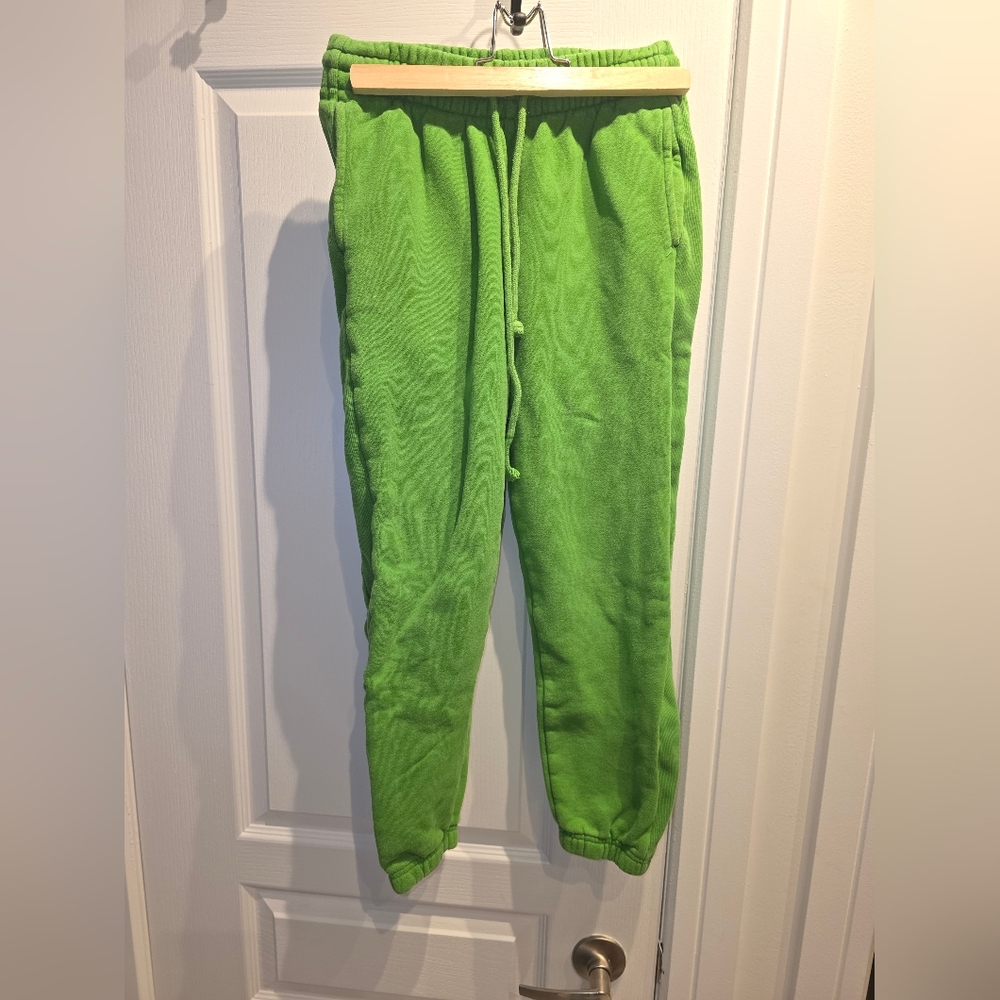 TNA Cozy Green Fleece Joggers
